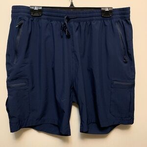 OUTDOOR SPORTS Navy Athletic Shorts